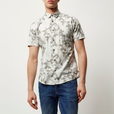 Blue Only & Sons floral print shirt